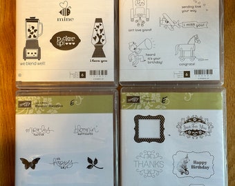 Stampin' Up Rubber Stamp Sets — Like New, Never or Rarely Used — Cling Unmounted Stamps, Various Themes