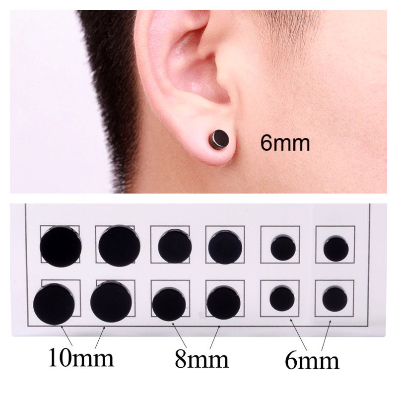 OUDQFCJ 4 Paar Magnet Ohrstecker - Fake Earrings Aus Edelstahl Silber