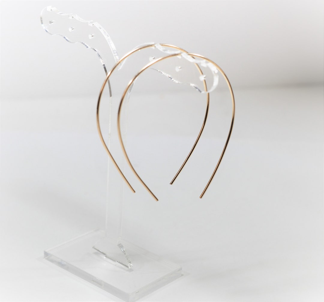 Gold Horseshoe Hoop Earrings Large Hoop Earrings Gold Etsy