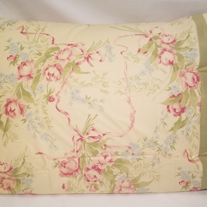 Yellow Sage and Pink Roses Standard/Queen Pillowcase