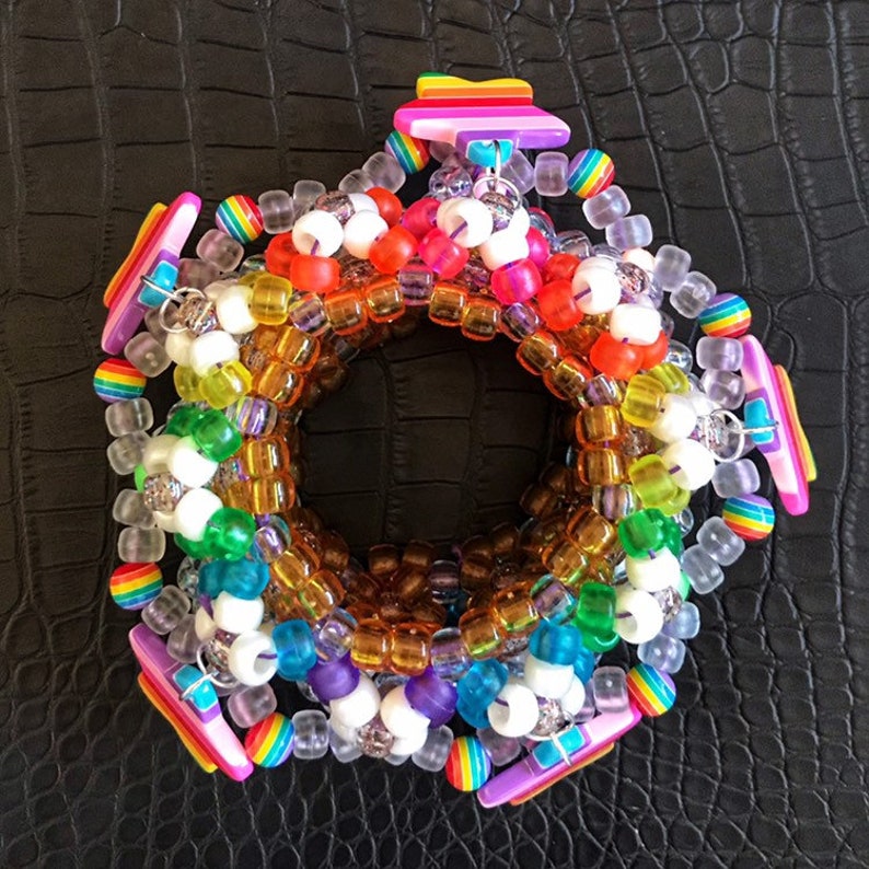 Rainbow Star Kandi Cuffs/ Bracelets Etsy