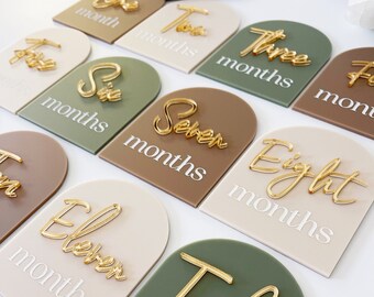 Acrylic Arch Baby Milestones Baby Age Photo prop photoshoot Baby Shower Baby Gift Newborn