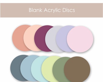 Blank Wooden Acrylic Circle Round Discs 50,60,70,80,90,100mm Crafting Events Wedding Cricut Vinyl Acrylic