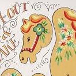 Horse Paper Puppet,- digital dowload- a printable articulated horse puppet, DIY craft- decoration and retro /vintage toy.Folkart