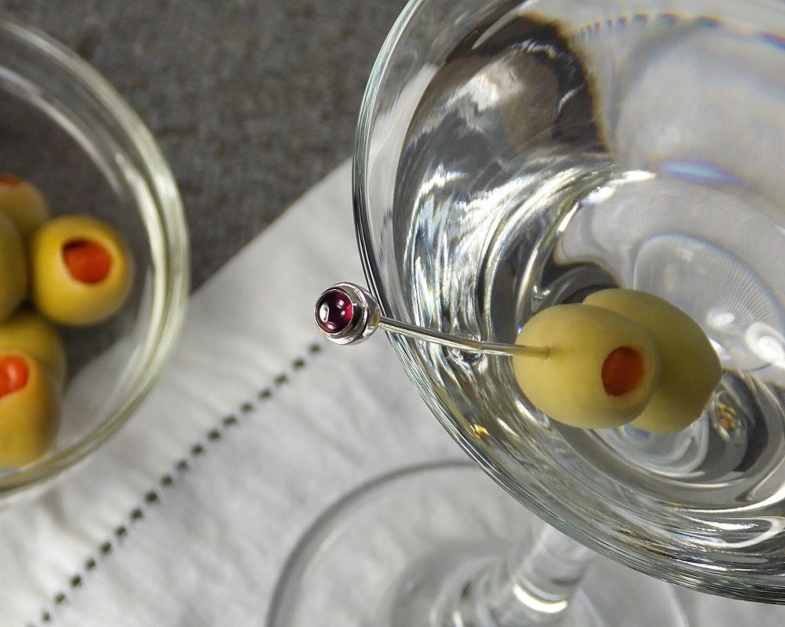 Gemstone Cocktail Picks Solid Sterling Silver Cocktail Picks Etsy