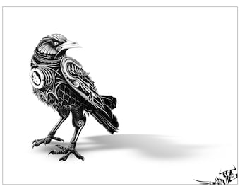 The Medieval Crow from The Future (Medium Semi-Gloss Print - 2' x 18")