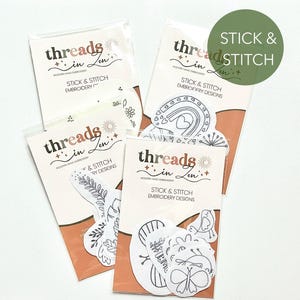 Stick and Stitch Embroidery Designs: Floral, Boho, Botanical (Water Soluble)