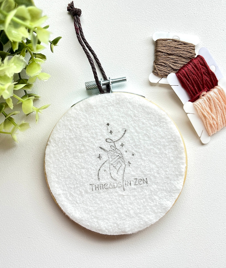 Hearts on a branch embroidery hoop, home decor, finished embroidery wall art image 6