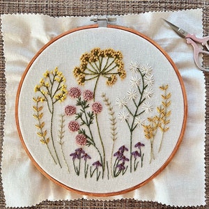 PDF Pattern Delicate Wildflowers Step by Step Beginner Embroidery ...