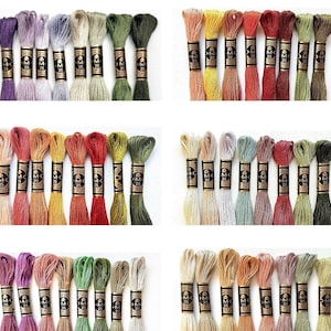 DMC Embroidery Floss Bundle: Curated Color Palettes