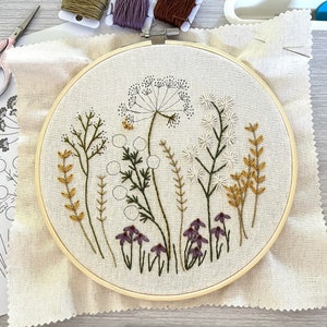 PDF Pattern Delicate Wildflowers Step by Step Beginner Embroidery ...