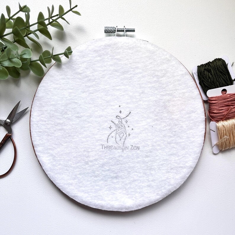 Hand Embroidered Floral Wreath Hoop Art – 7” Botanical Wall Decor ...