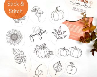 Hello Autumn - Stick and Stitch Embroidery Designs, Water Soluble ...