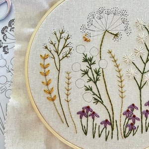 PDF Pattern Delicate Wildflowers Step by Step Beginner Embroidery ...