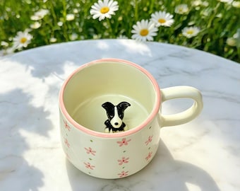 Pink Petal Mug, Pink Enthusiast's Cup, Customized Pet Mug, Put Your Pet in the Cup, Personalized Mug