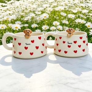 Gifts for pet enthusiasts, Pet ceramic statue mugs, Handmade personalized customized cups