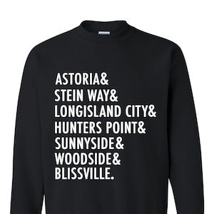 Queens Neighborhoods-tröja – Astoria, LIC, Sunnyside