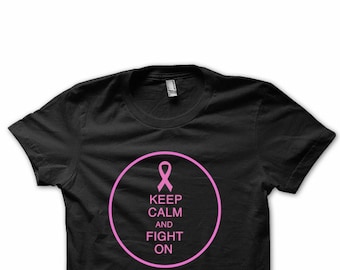 Breast Cancer Awareness T-Shirt, Pink Ribbon Tee, Fight On