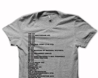 NYC A Train Stop T-Shirt – Manhattan, Queens