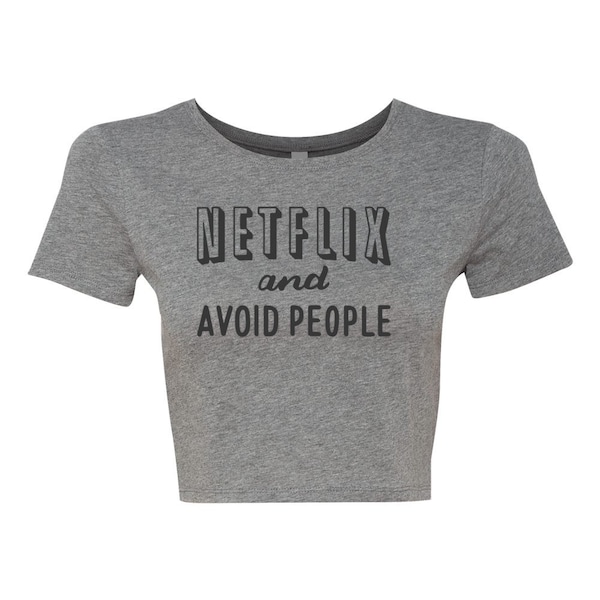 Netflix et évitez les gens, Netflix Tee, T-shirt de film, Netflix et Chill, Cadeau amusant, Chemise de nuit de rendez-vous, Cadeaux de Noël