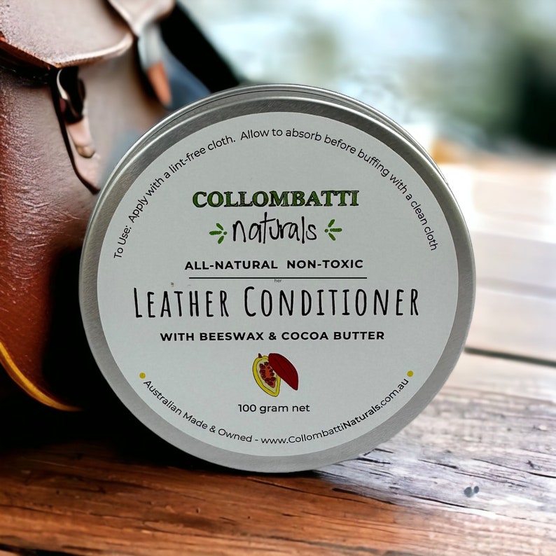 Collombatti Naturals Beeswax Leather Balm with all-natural ingredients