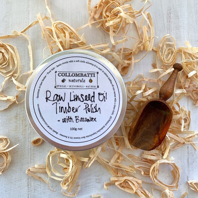 Natural Beeswax Wood Polish with Raw Linseed Oil for timber Etsy