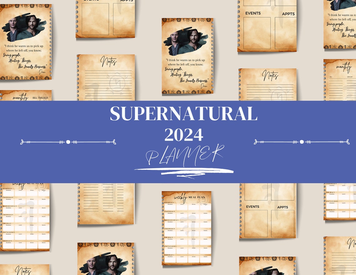 SUPERNATURAL 2024 Planner. Quotes. Digital Planner. Digital Journal PDF ...