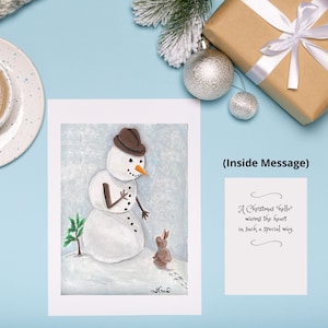 Christmas Card Snowman Greeting