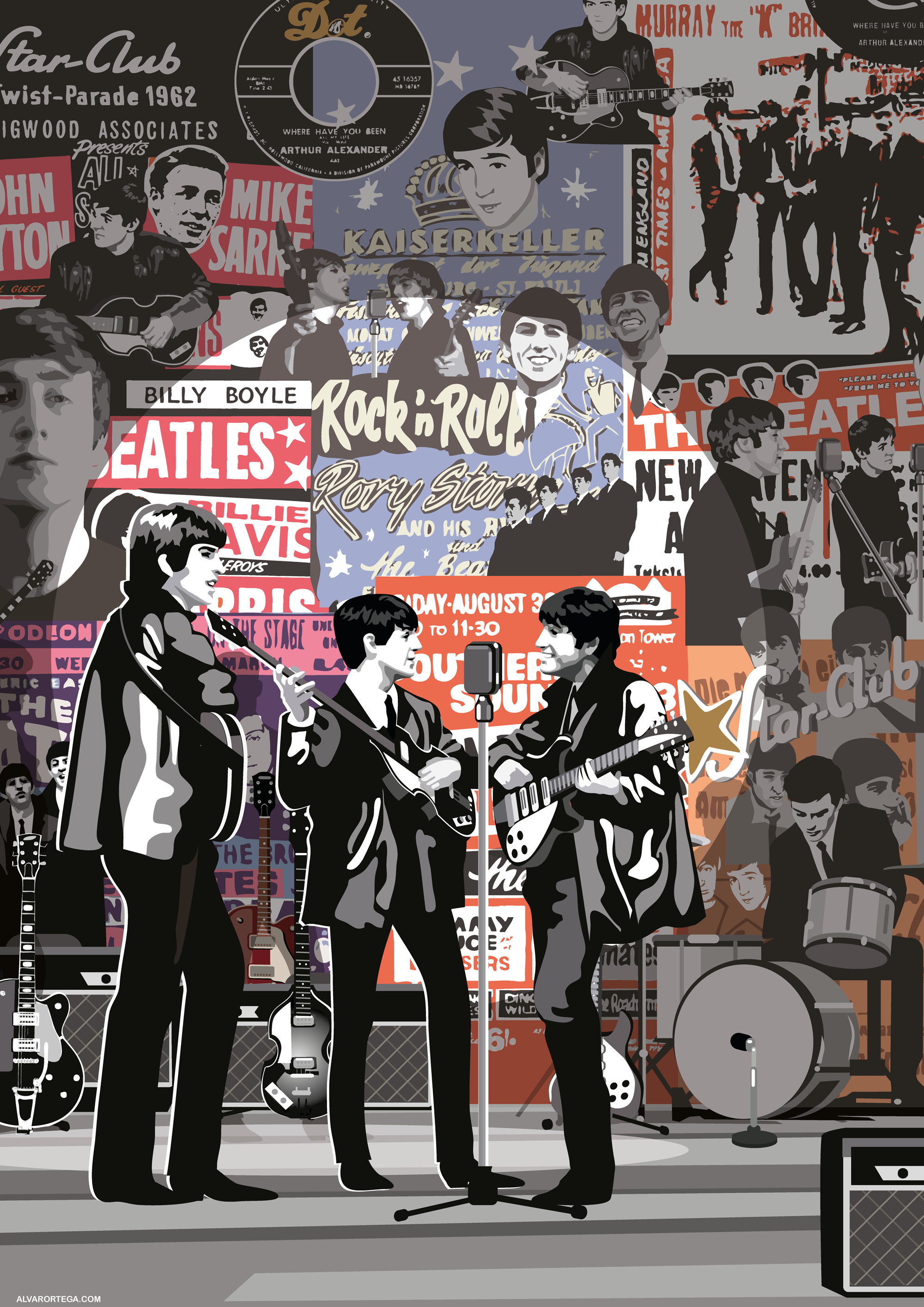 Hamburgo Star Club Pop Art. Poster. the Beatles Wall Art - Etsy Hong Kong