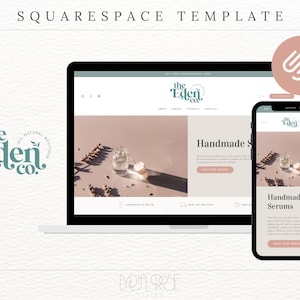 Squarespace Website Template - Modern Boho Squarespace Templates - Custom Squarespace Template - Squarespace Design