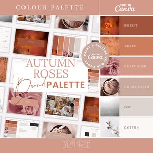 Herbst Premium-Farben | Farbpalette mit CMYK, RGB & Hex Codes | Designer Branding für kleine Unternehmen | Braun und Orange-Palette
