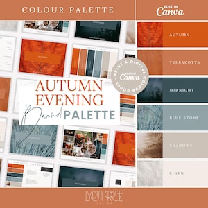 Premium Colour Palette | Colour Palette with CMYK, RGB & Hex Codes | Designer Branding for Small Businesses | Autumn Luxury Colour Palette