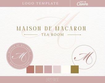 Plantilla de logotipo de panadería de lujo: Diseño editable en Canva
