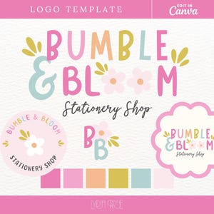 Bright Canva Logo | Colorful Fun Template | Editable Small Business Branding | DIY Logo Design for Creatives | Fun Branding Kit for Business