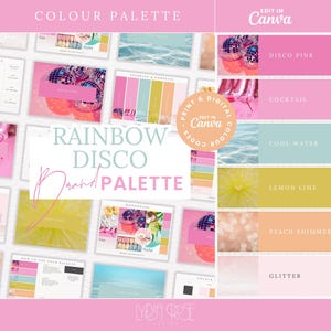 Rainbow Premium Colour Palette | Colour Palette with CMYK, RGB & Hex Codes | Designer Branding for Small Businesses | Summer Rainbow Colours