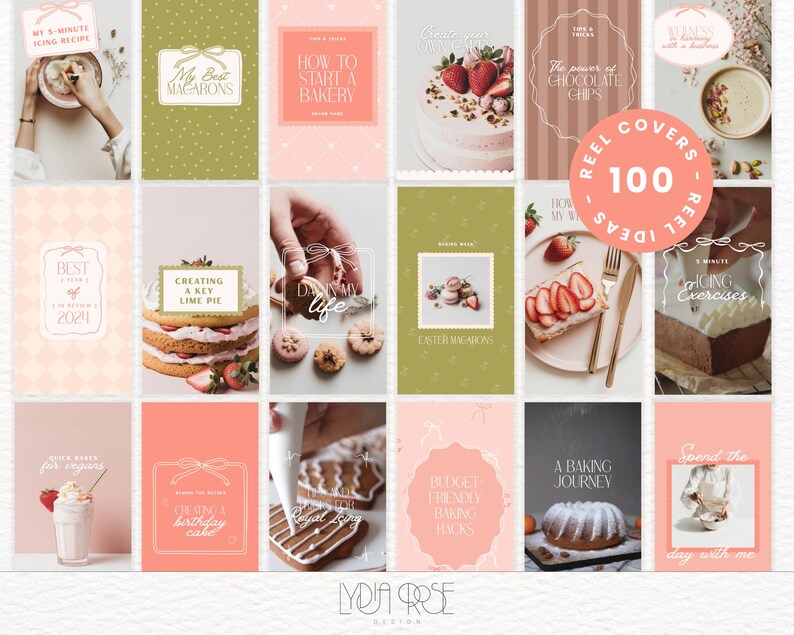 Instagram Template Coquette Aesthetic | Instagram Template for Bakery ...