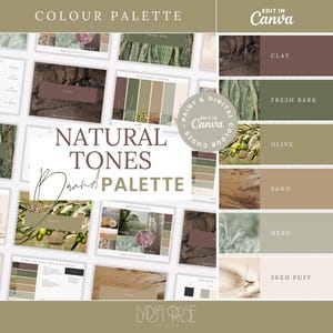 Premium Colour Palette | Colour Palette with CMYK, RGB & Hex Codes | Designer Branding for Small Business |  Natural Tones Wedding Palette