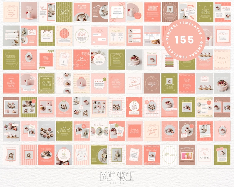 Instagram Template Coquette Aesthetic | Instagram Template for Bakery ...