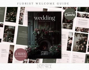 Florist Templates | Business Pricing Template | Wedding Florist Brochure Pricing Guide | Florist Service Packages | Price Lists | Edit Canva