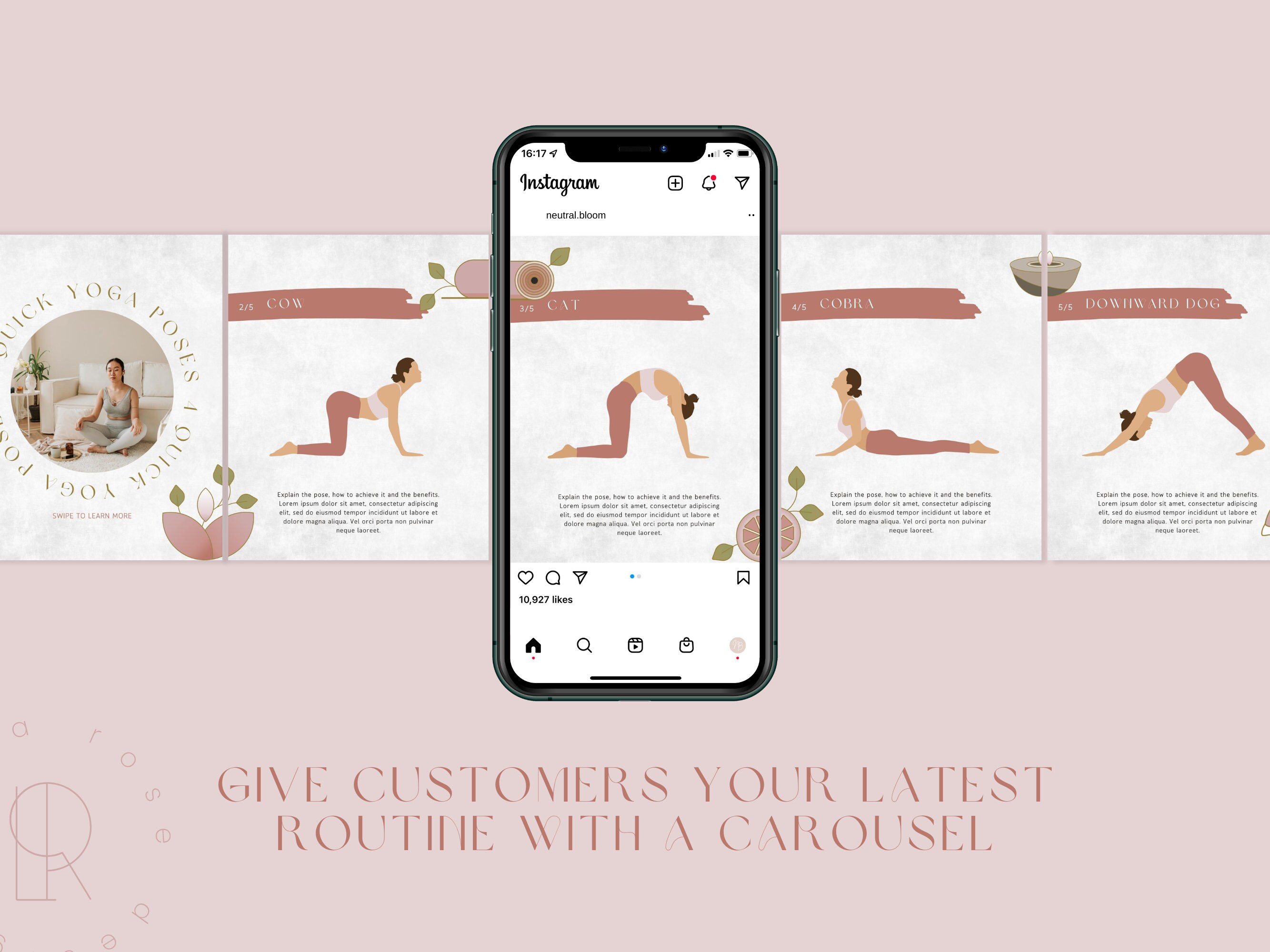 Yoga Instagram Template - Pinterest Templates - Well-being Canva ...