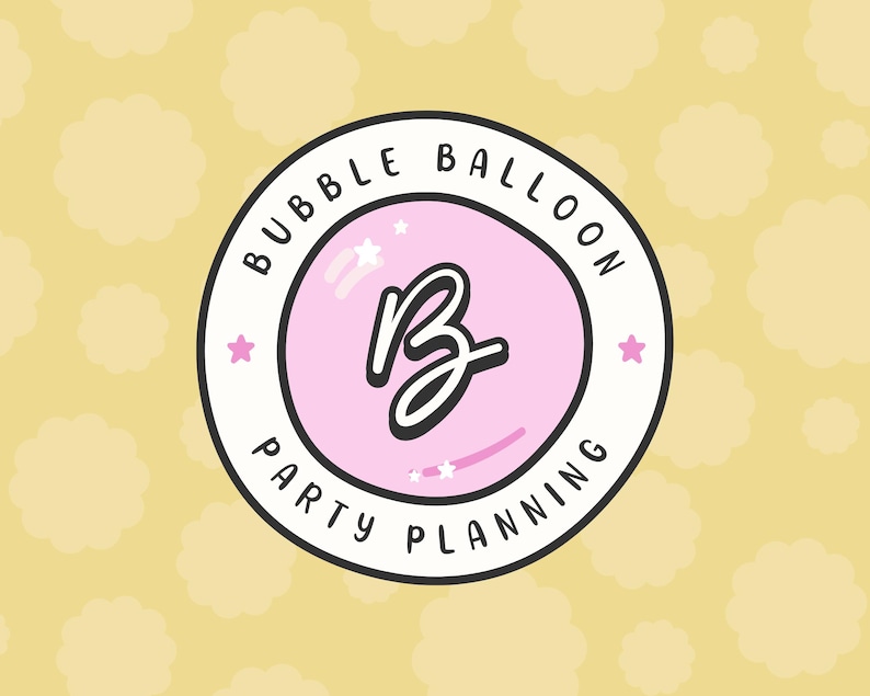 Party Planner Logo | Fun Editable Balloon Design | Custom Event ...