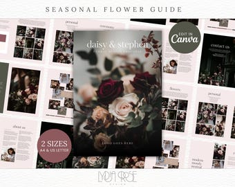 Florist Templates | Event Floral Design Mood Board | Wedding Business Proposal | Floral Proposal Template | Canva Template Florist Business