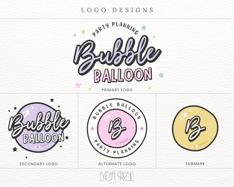 Party Planner Logo | Fun Editable Balloon Design | Custom Event ...