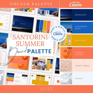 Premium Colour Palette | Summer Colour Palette with CMYK, RGB & Hex Codes | Designer Branding Small Businesses | Travel Colour Palette
