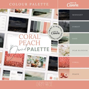 Wedding Premium Colour Palette | Colour Palette with CMYK, RGB & Hex Codes | Designer Branding for Small Businesses | Coral Sage Colour