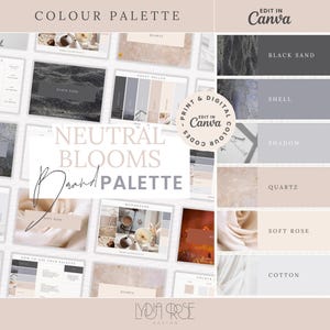 Wedding Premium Colour Palette | Colour Palette with CMYK, RGB & Hex Codes | Designer Branding for Small Businesses | Soft Pink + Grey Color