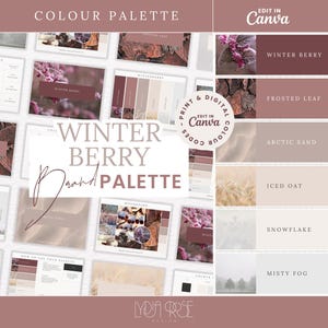 Premium Colour Palette | Colour Palette with CMYK, RGB & Hex Codes | Designer Branding for Small Business | Winter Berry Red Wedding Palette