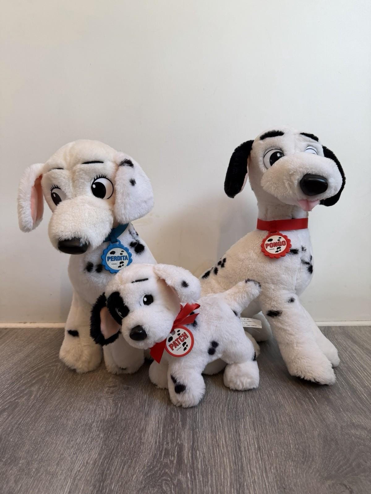Stuffed Perdita 101 Dalmatians Plush Pongo Perdita Cruella Patch Penny