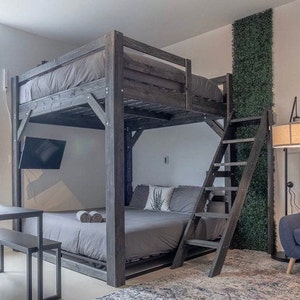 Full or Queen Loft Bed Project Kit w/ Ladder from CHICAGOLOFTBEDSHOP