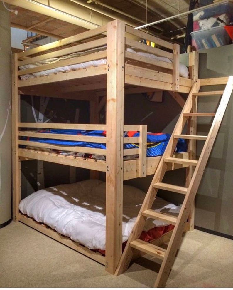 Triple Super Bunk Bed Twin Full Queen Or King Image 0